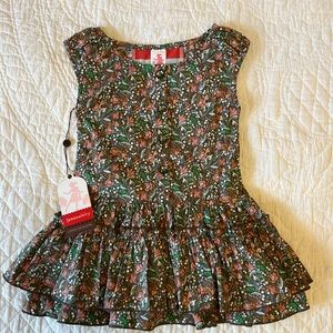 Matilda Jane Serendipity Confetti Girls Brown Floral Dress NWT Size 2